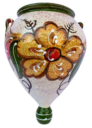 Spanish Oro - hand painted orza wall pot from Spain
